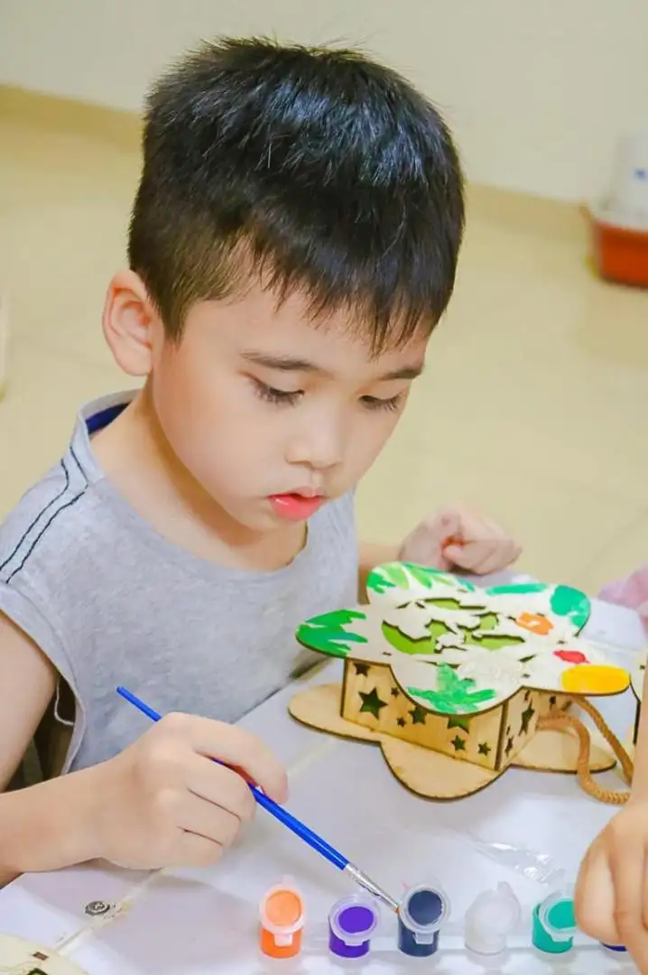 Lồng đèn tô màu, lắp ghép sáng tạo bằng gỗ - Ảnh 2